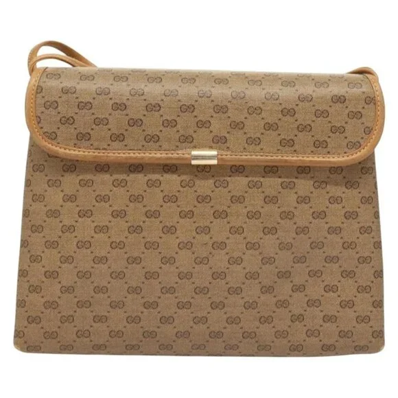 Authentic GUCCI Micro GG Supreme Shoulder Bag PVC Beige Gold 49 001 5548 - Picture 9 of 16